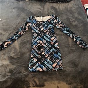 Flower and diamond patterned dress